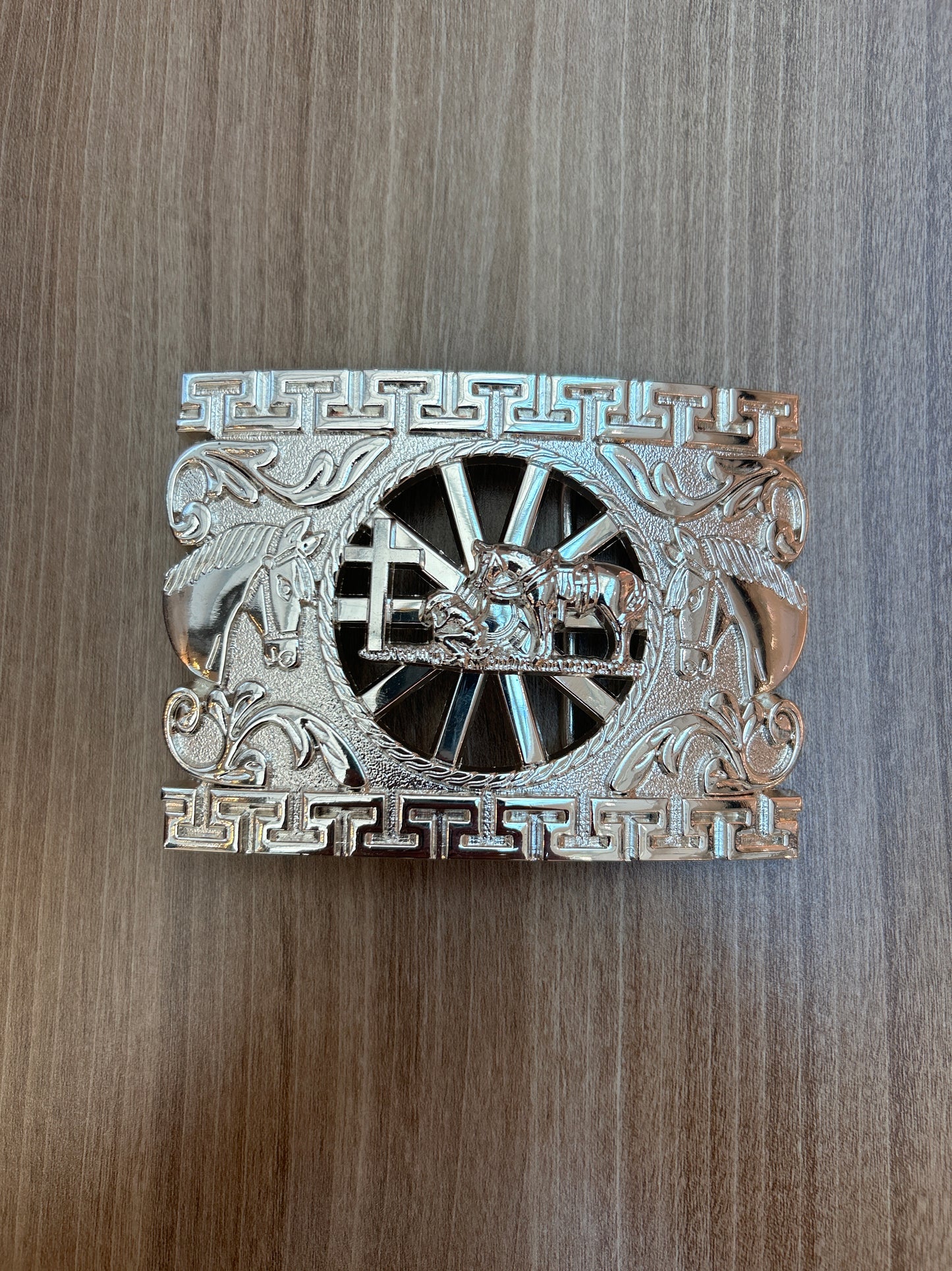 Western-style stainless steel belt buckle