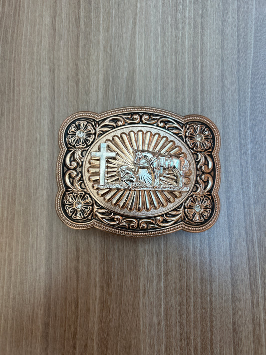 Western-style stainless steel belt buckle