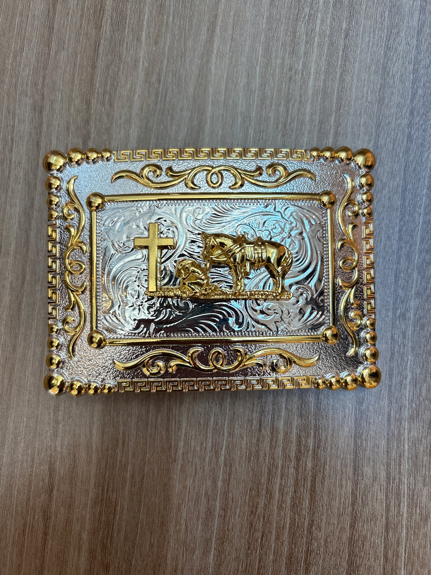 Western-style stainless steel belt buckle