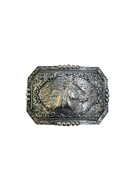 Western style stainless belt buckle