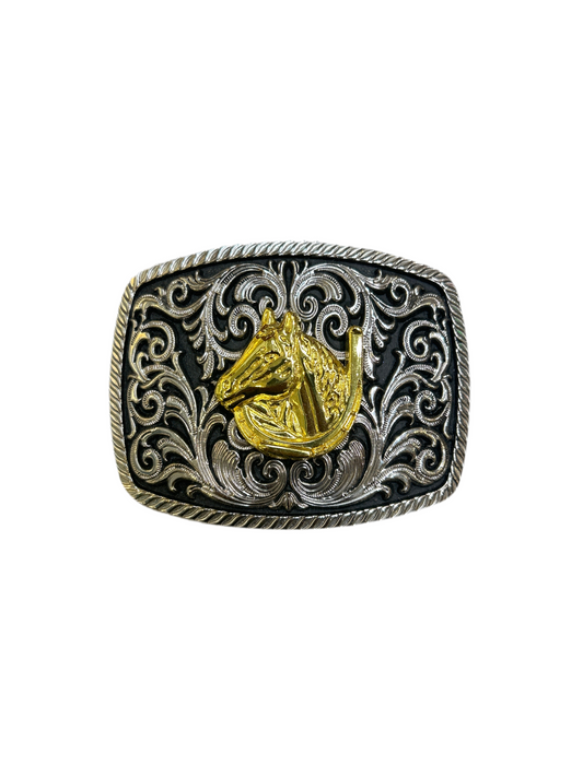 Western style stainless belt buckle