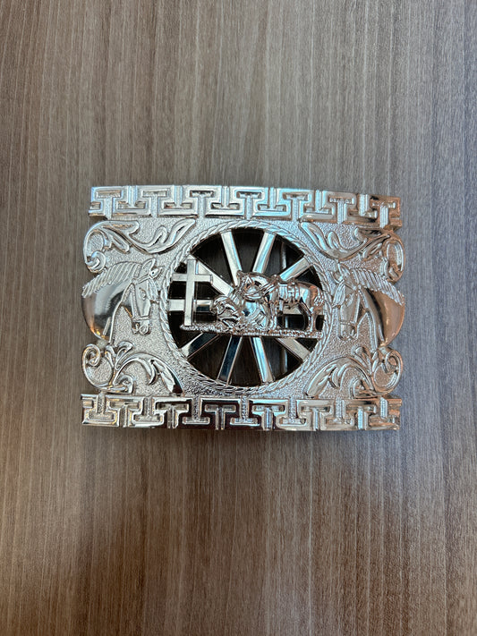 Western-style stainless steel belt buckle