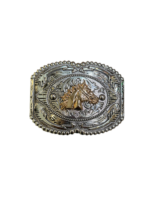 Western style stainless belt buckle