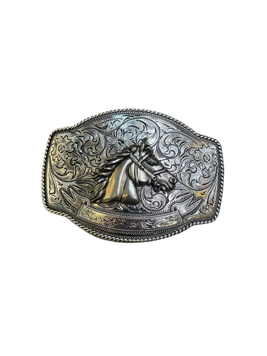 Western style stainless belt buckle