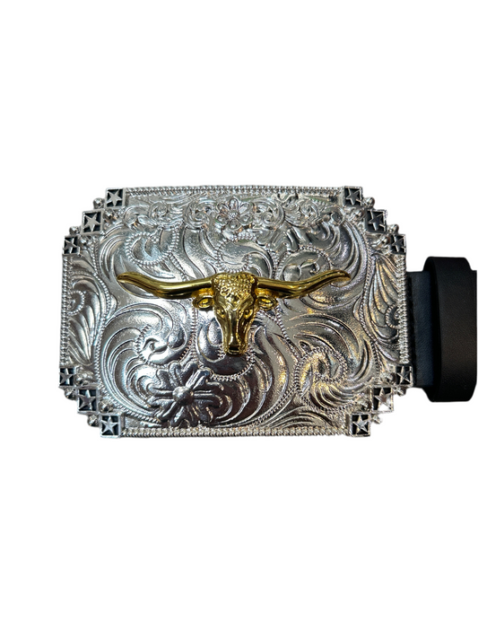 Western style stainless belt buckle