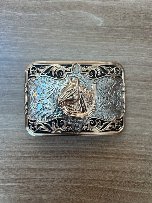 Western-style stainless steel belt buckle