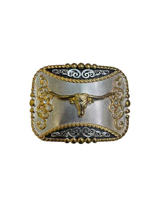Western style stainless belt buckle