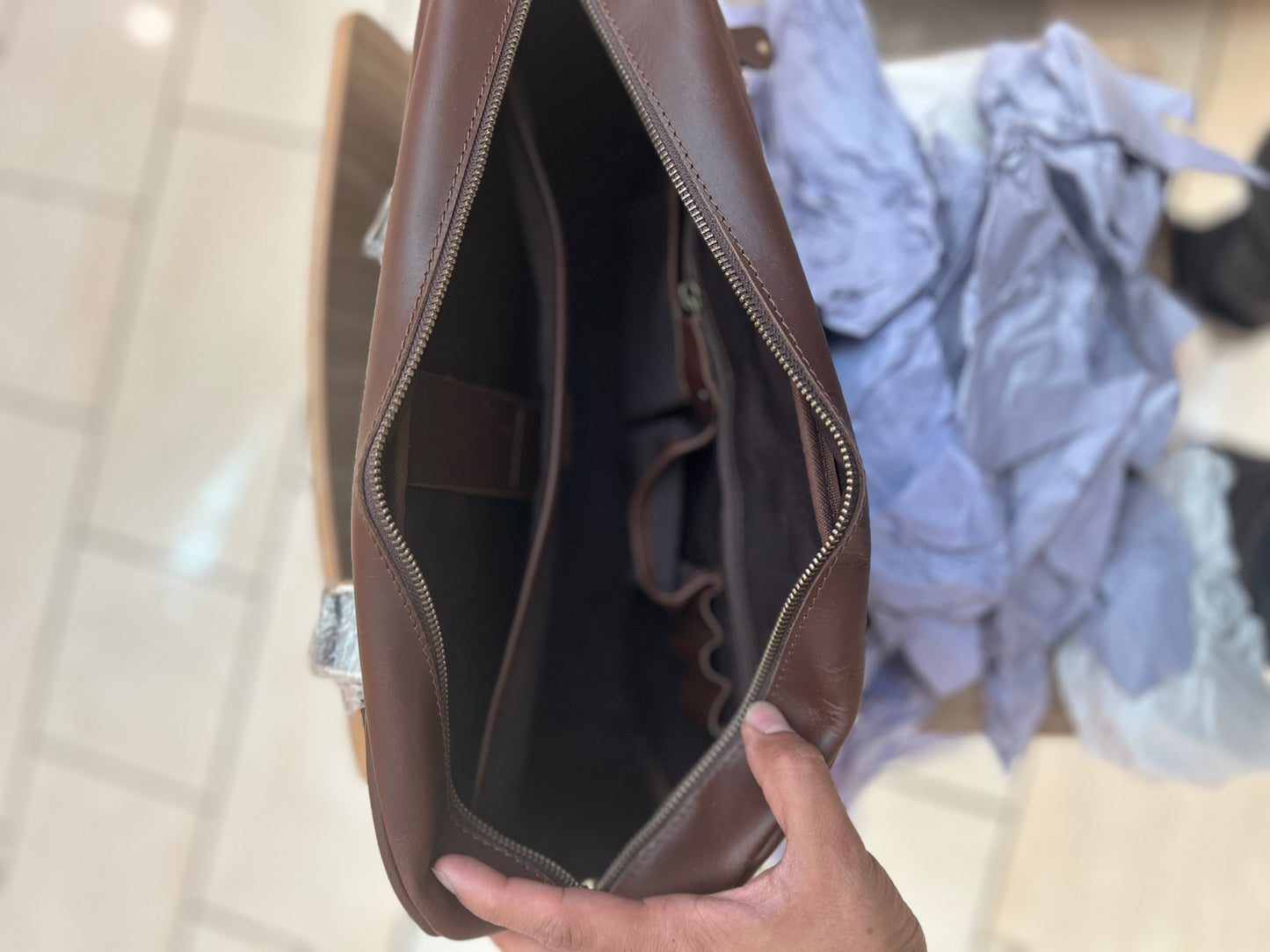 Leather Luxe Executive Laptop Briefcase